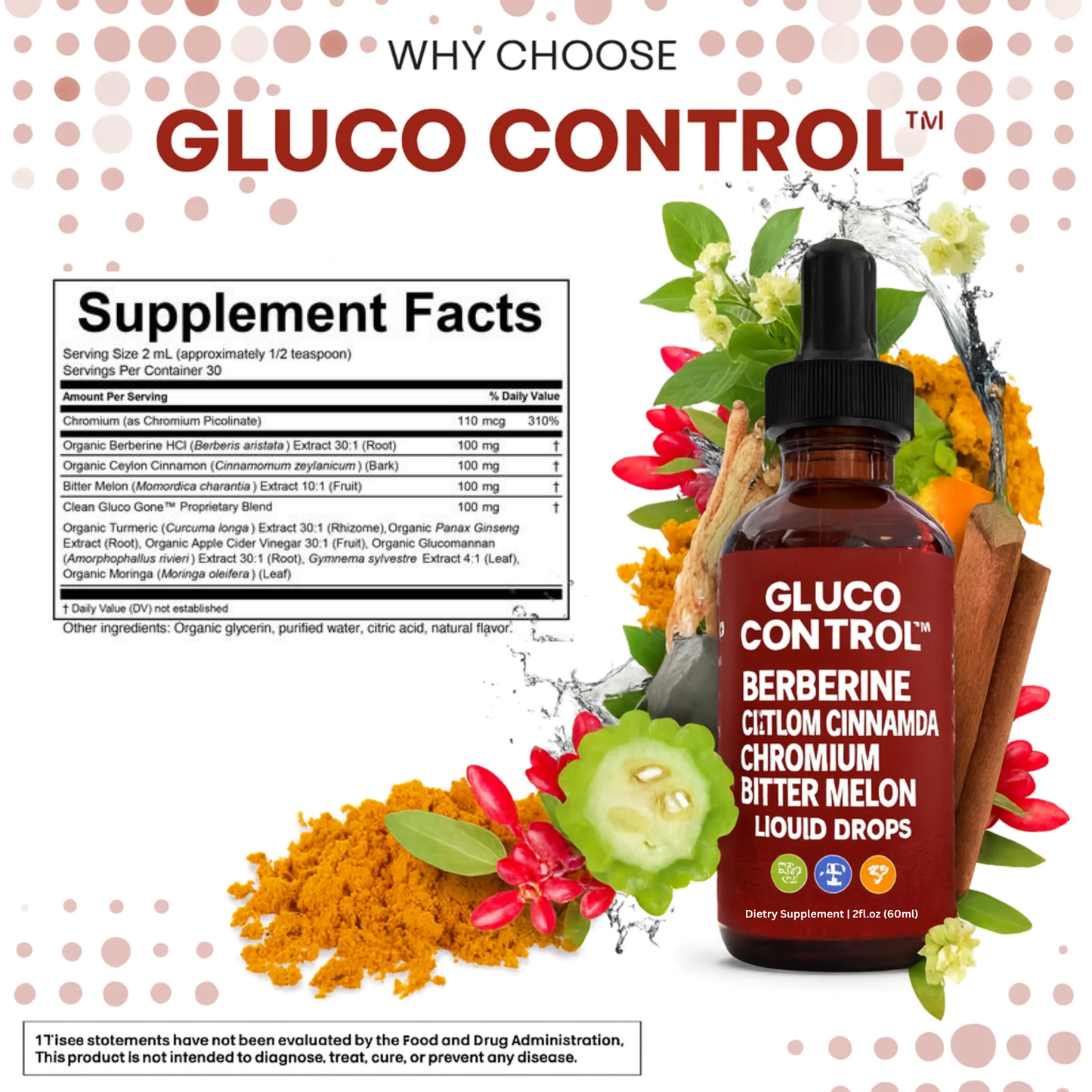 Organic Ceylon Cinnamon Berberine Liquid Drops